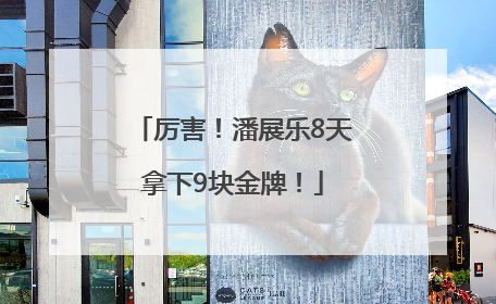 厉害！潘展乐8天拿下9块金牌！