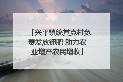 兴平镇统其克村免费发放钾肥 助力农业增产农民增收