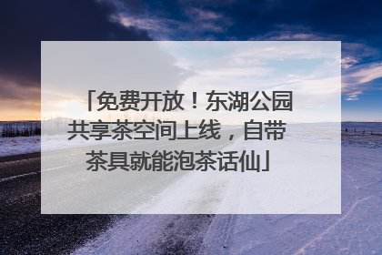 免费开放！东湖公园共享茶空间上线，自带茶具就能泡茶话仙