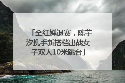 全红婵退赛，陈芋汐携手新搭档出战女子双人10米跳台