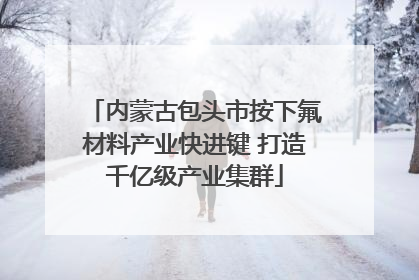 内蒙古包头市按下氟材料产业快进键 打造千亿级产业集群