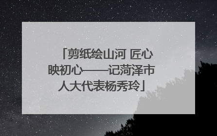 剪纸绘山河 匠心映初心——记菏泽市人大代表杨秀玲