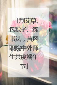 割艾草、包粽子、练书法，黄冈职院中外师生共度端午节