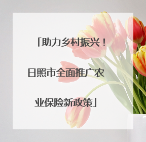 助力乡村振兴！日照市全面推广农业保险新政策