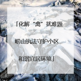 化解“禽”扰难题 崂山执法守护小区和谐宜居环境