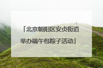 北京朝阳区安贞街道举办端午包粽子活动