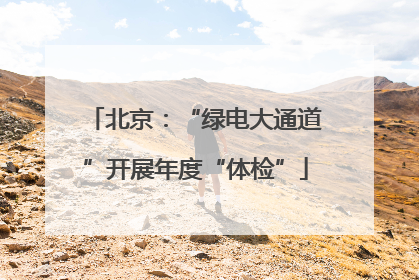 北京：“绿电大通道”开展年度“体检”