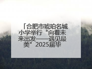 合肥市琥珀名城小学举行“向着未来出发——遇见最美”2025届毕业典礼