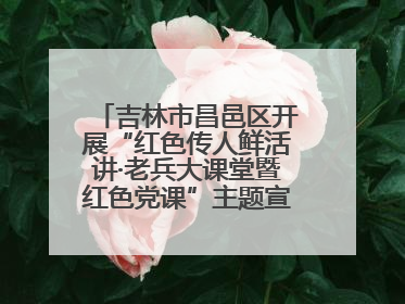 吉林市昌邑区开展“红色传人鲜活讲·老兵大课堂暨红色党课”主题宣讲活动