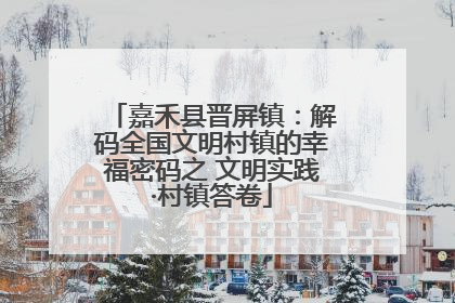 嘉禾县晋屏镇：解码全国文明村镇的幸福密码之 文明实践·村镇答卷