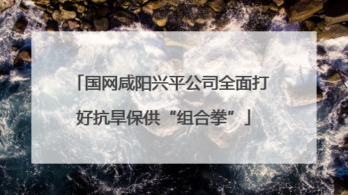 国网咸阳兴平公司全面打好抗旱保供“组合拳”