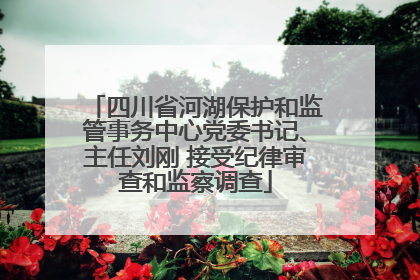 四川省河湖保护和监管事务中心党委书记、主任刘刚 接受纪律审查和监察调查