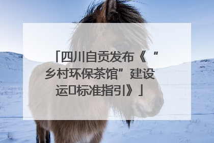 四川自贡发布《“乡村环保茶馆”建设运⾏标准指引》