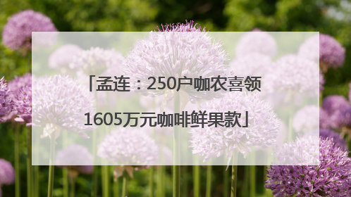 孟连：250户咖农喜领1605万元咖啡鲜果款