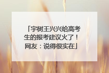 宇树王兴兴给高考生的报考建议火了！网友：说得很实在