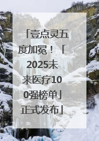 壹点灵五度加冕！「2025未来医疗100强榜单」正式发布