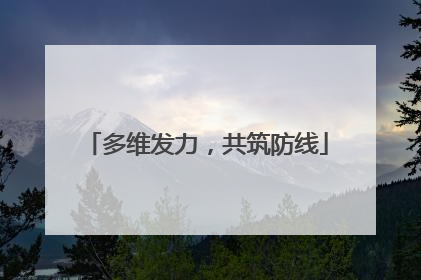 多维发力，共筑防线