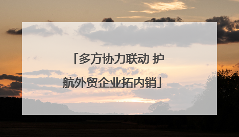 多方协力联动 护航外贸企业拓内销