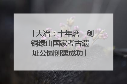 大冶：十年磨一剑 铜绿山国家考古遗址公园创建成功