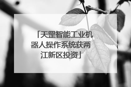 天罡智能工业机器人操作系统获两江新区投资