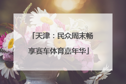 天津：民众周末畅享赛车体育嘉年华