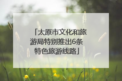 太原市文化和旅游局特别推出6条特色旅游线路