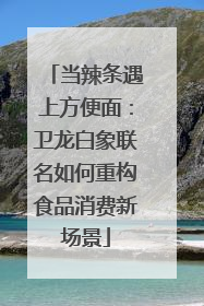 当辣条遇上方便面：卫龙白象联名如何重构食品消费新场景