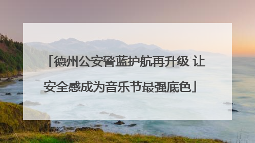 德州公安警蓝护航再升级 让安全感成为音乐节最强底色