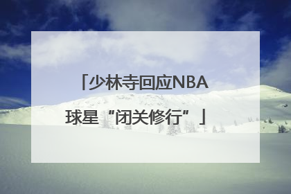 少林寺回应NBA球星“闭关修行”