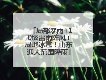 局部暴雨+10级雷雨阵风+局地冰雹！山东迎大范围降雨