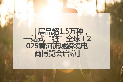 展品超1.5万种，一站式“链”全球！2025黄河流域跨境电商博览会启幕