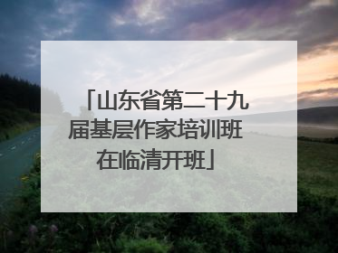 山东省第二十九届基层作家培训班在临清开班