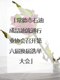 常德市石油成品油流通行业协会召开第六届换届选举大会
