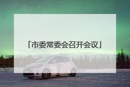 市委常委会召开会议