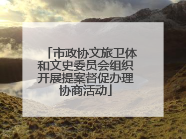 市政协文旅卫体和文史委员会组织开展提案督促办理协商活动
