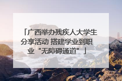 广西举办残疾人大学生分享活动 搭建学业到职业“无障碍通道”