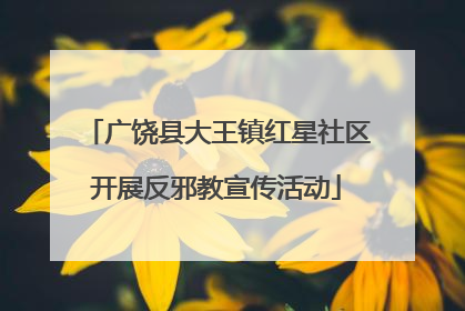 广饶县大王镇红星社区开展反邪教宣传活动