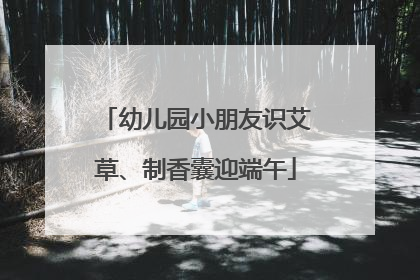 幼儿园小朋友识艾草、制香囊迎端午
