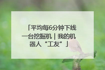 平均每6分钟下线一台挖掘机｜我的机器人“工友”