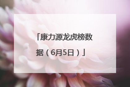 康力源龙虎榜数据（6月5日）