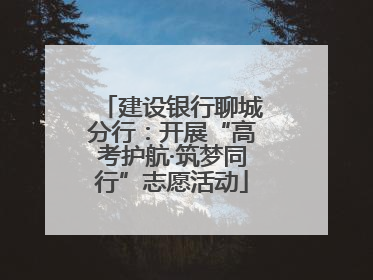 建设银行聊城分行：开展“高考护航·筑梦同行”志愿活动