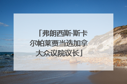 弗朗西斯·斯卡尔帕莱贾当选加拿大众议院议长