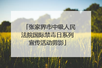 张家界市中级人民法院国际禁毒日系列宣传活动剪影
