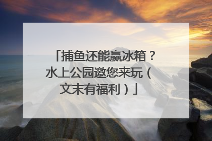捕鱼还能赢冰箱？水上公园邀您来玩（文末有福利）