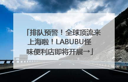 排队预警！全球顶流来上海啦！LABUBU怪味便利店即将开展→