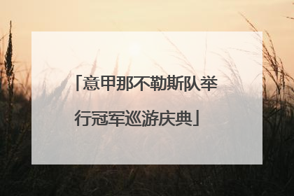 意甲那不勒斯队举行冠军巡游庆典