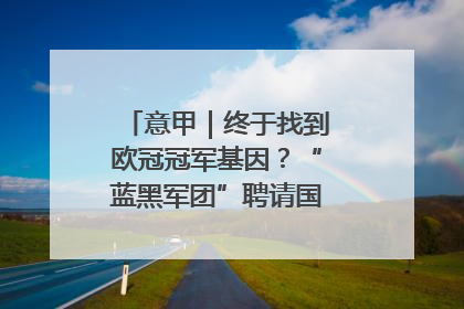 意甲｜终于找到欧冠冠军基因？“蓝黑军团”聘请国米名宿齐沃执教