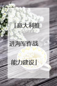 意大利推进海军作战能力建设