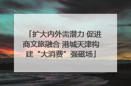 扩大内外需潜力 促进商文旅融合 港城天津构建“大消费”强磁场