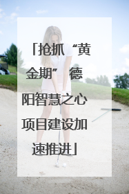 抢抓“黄金期” 德阳智慧之心项目建设加速推进